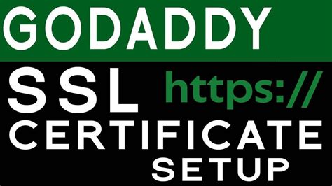 How To Add Ssl Certificate To Your Website Domain On Godaddy Youtube