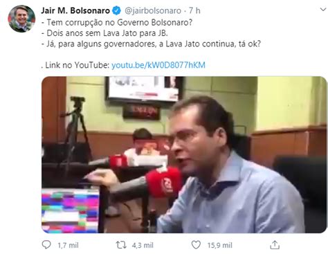 Os corruptos continuam na mira Bolsonaro explica que lava jato não