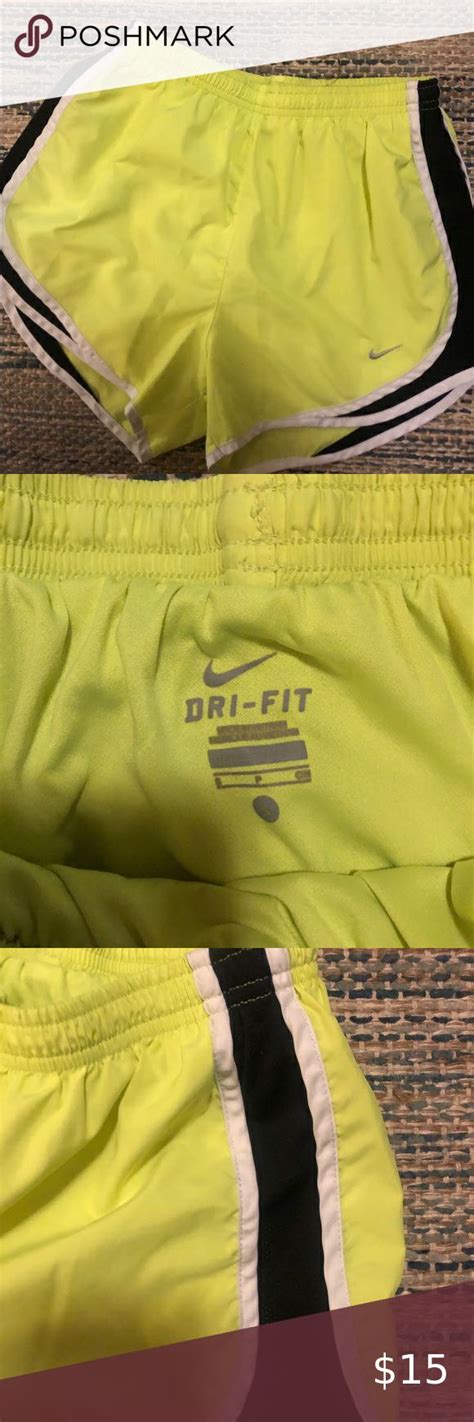 Neon Yellow Nike Dri Fit Shorts With Built In Undies