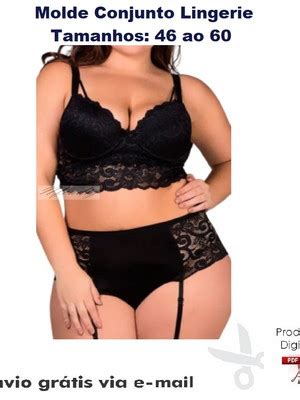 Molde Modelagem De Conjunto Lingerie Pdf Ref 48 Compre Produtos Personalizados No Elo7