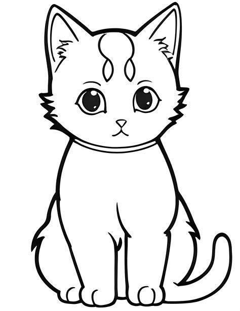 Раскраски Аниме Котики распечатать бесплатно - happybrushes