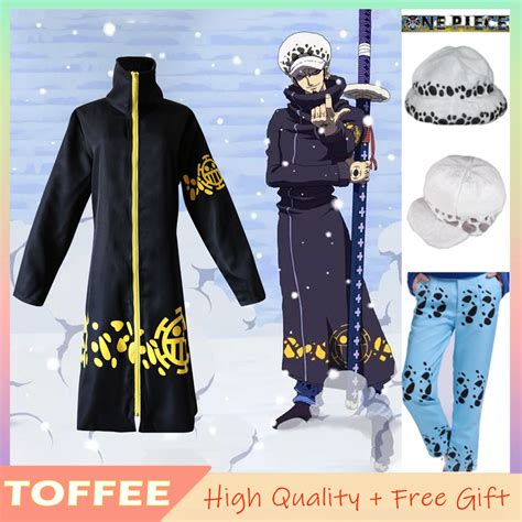 Anime One Piece Trafalgar Law After 2 Years Cosplay Costume Coat Cloak