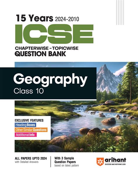 Arihant S 15 Years ICSE Chapterwise Topicwise Question Bank Geography