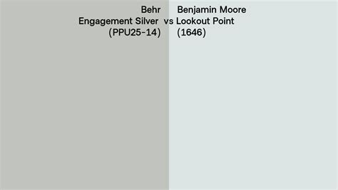 Behr Engagement Silver Ppu Vs Benjamin Moore Lookout Point