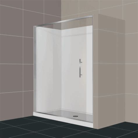 Alcove Shower 1800x900 Framed Sliding Door Shower