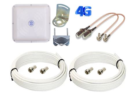 Комплект 4G Антена панельна ENERGY MIMO з кабелем (2Х10м) та ...