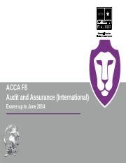 ACCA F8 Int 14 Pptx ACCA F8 Audit And Assurance International Exams