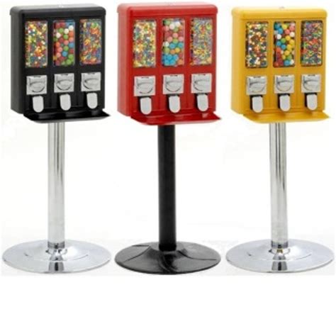 Pro All Metal Triple Vend Gumball And Candy Machine