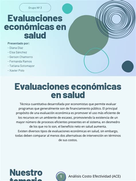 Evaluaciones Económicas En Salud Pdf Evaluación Utilidad