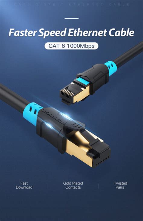 Kabel Lan Rj Cat Sstp Double Shielded Vention Indonesia