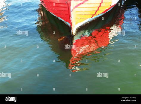 Boat Bow On The Water Stock Photo Alamy