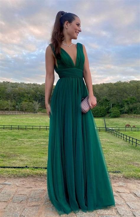 Green Tulle Tulle Prom Dress Prom Dresses Lace Formal Dresses Prom