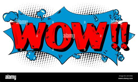 Wow Comics Word Vector Retro Abstract Comic Book Speech Bubble