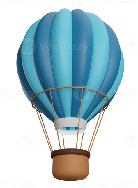 3D Rendering Colourful Hot Air Balloon 12098071 PNG