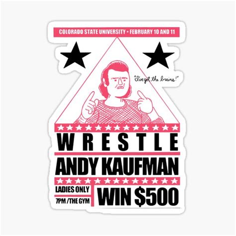 "Reproduction Vintage Andy Kaufman promotional wrestling poster design ...