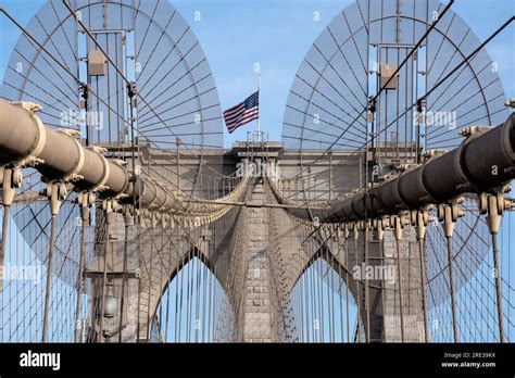 Architectural Detail Of The Brooklyn Bridge A Hybrid Cable Stayed