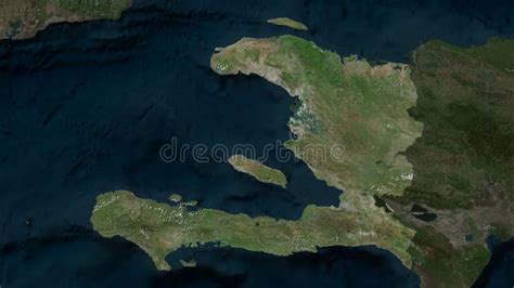 Haiti Highlighted. High-res Satellite Stock Illustration - Illustration ...