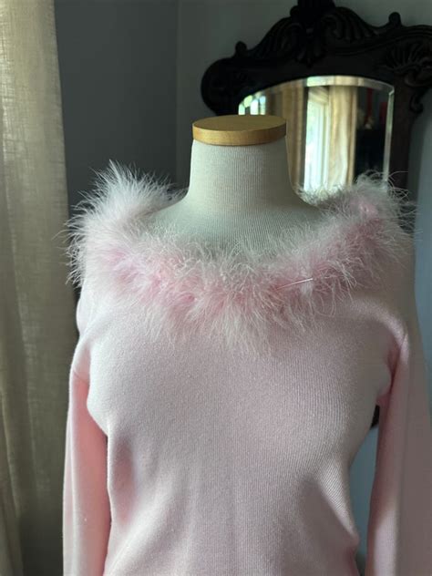Vintage Marabou Feather Trim Gem