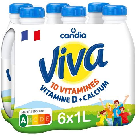 Lait Vitamin Viva Candia Le Pack De Bouteilles De L Prix Carrefour