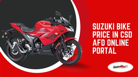 Suzuki Bike In AFD CSD Canteen Online Portal Price List Dealer List