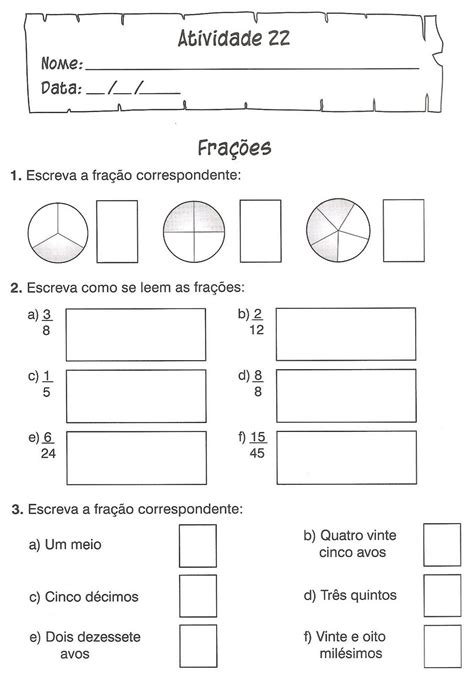 Atividade De Frações 6 Ano Edukita