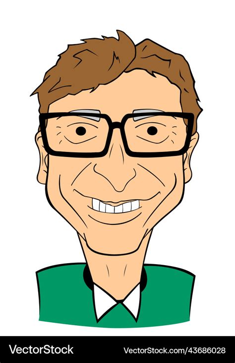 Bill Gates Royalty Free Vector Image Vectorstock