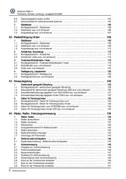 VW Multivan Typ SL ST ab 2021 Fahrwerk Achsen Lenkung Repara