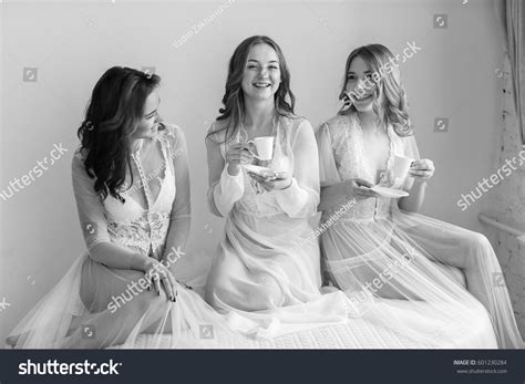 Three Sexy Girls Brides Lingerie Stock Photo 601230284 Shutterstock