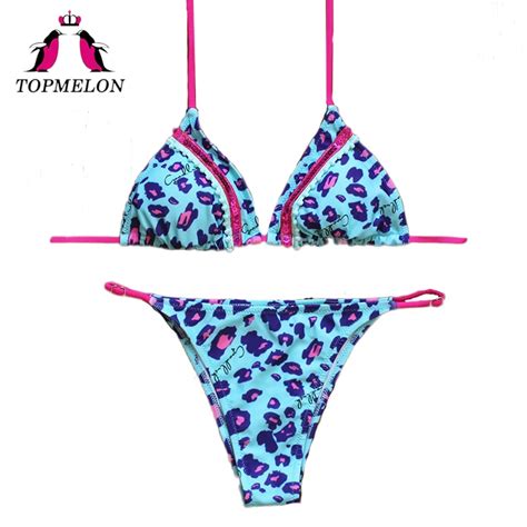 Topmelon Bikini Sexy Women Mini Micro Bikini Halter Push Up Sexy