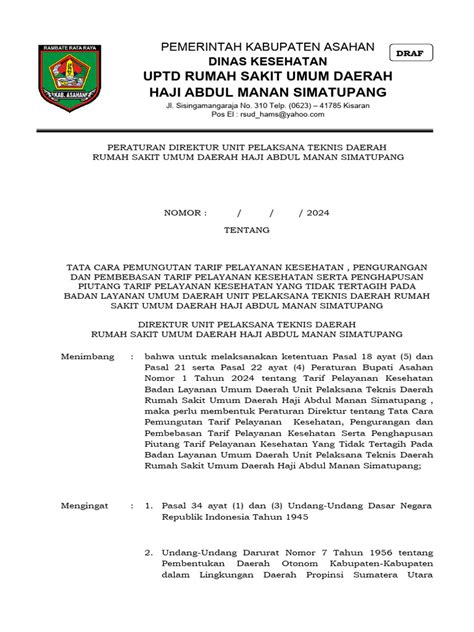 Peraturan Direktur Tentang Tata Cara Pemungutan Tarif Pdf