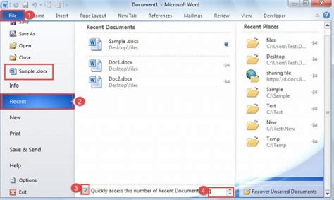 Consejos R Pidos Para Acceder A Sus Documentos De Word Recientes