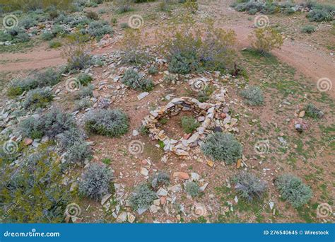 Small Native American Pueblo Hohokam Ruins In The Tonto National