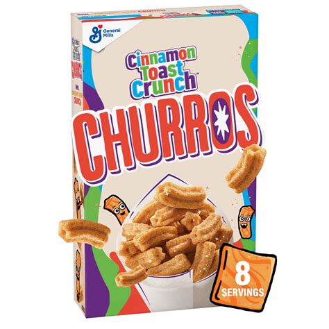 Churros Cinnamon Toast Crunch Breakfast Cereal 119 Oz Cereal Box