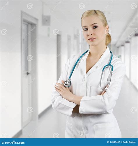 Der Blonde Doktor Stockbild Bild Von Nett Zukunft Lebensstil