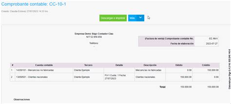 Comprobante Contable Siigo Nube Image To U