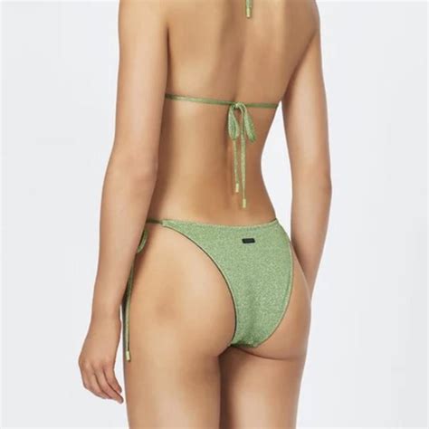 Triangl Vinca Fawn Sparkle Bikini In Green Both The Depop