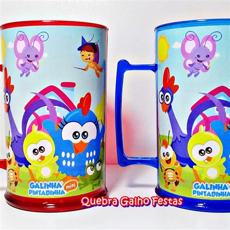 Caneca Galinha Pintadinha Mini Pronta Entrega Ml Unid