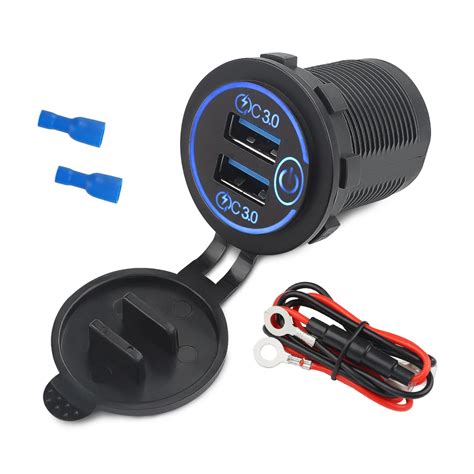 Quick Charge 3 0 double prise de chargeur de voiture USB étanche 12V