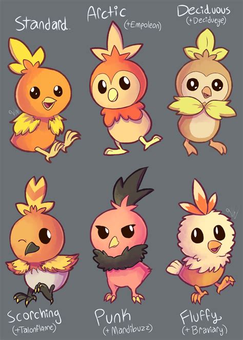 Torchic Pokemon Variations By C H I Z U On Deviantart