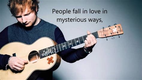 Ed Sheeran Thinking Out Loud Lyrics Youtube