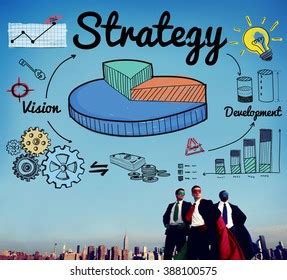 strategy business chart vision development concept stock photo