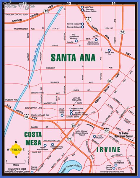 Santa Ana Metro Map - ToursMaps.com