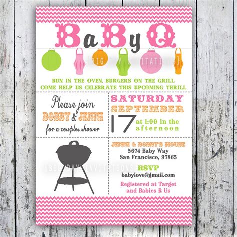 Baby Shower Invitation Baby Q Baby Bbq By Bigdayinvitations