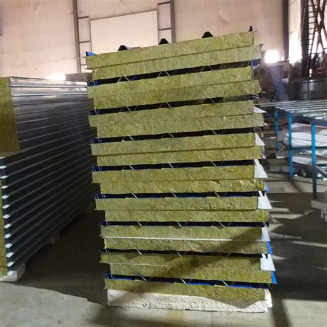 Insulated Wall Roof Panels Rock Wool Sandwich Panel With Factory Price