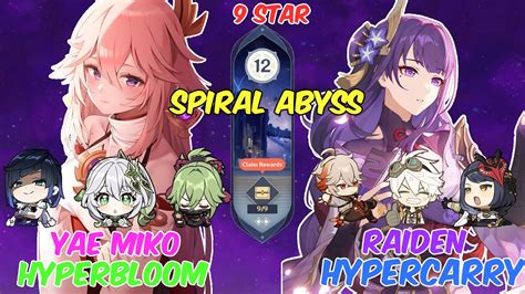 C2 Yae Miko Hyperbloom C2 Raiden Hypercarry Spiral Abyss 4 0