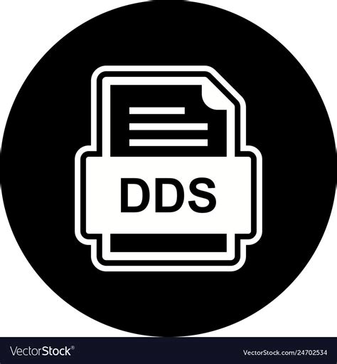 Dds File Document Icon Royalty Free Vector Image