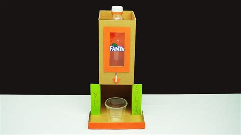 Simple Diy Water Dispenser Machine From Cardboard Life Hacks For Kids