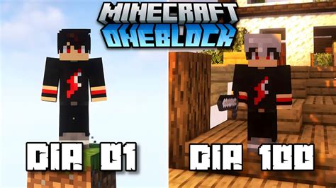 Sobrevivi 100 Dias Em Apenas Um Bloco No Minecraft Parte 1 Youtube