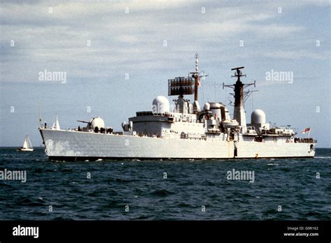 Hms Glasgow Limping Home To Portsmouth Today From The Falklands