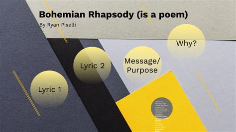 Bohemian Rhapsody Poem Project By Ryan Piselli